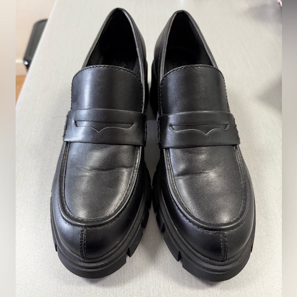 Call It Spring Black Chunky Platform Loafers Women’s Size 9.5-10 EU 40